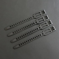 Attaches de câbles trapézoïdales noires en PE écologiques, réutilisables, en plastique, pour faisceaux de câbles, vente en gros directe
