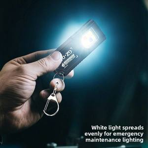 Mini lampe torche LED ultra-lumineuse EDC rechargeable USB Type C avec base magnétique et clip, lumière d'avertissement rouge et bleue - Product Image 3