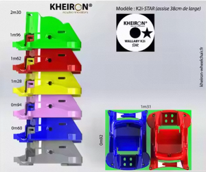 Silla de ruedas de plástico reciclada ecológica deportiva adaptable, solución de movilidad de tamaño mediano para equipo de protección para ejercicio - Product Image 2