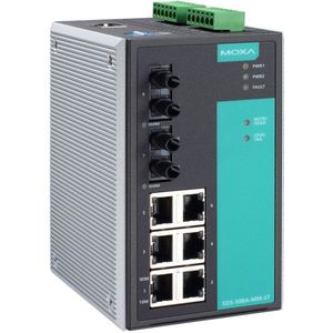 Moxa EDS-508A-MM-ST สวิตช์อีเธอร์เน็ตแบบติดตั้งบนราง DIN สำหรับอุตสาหกรรม 8 พอร์ต รองรับการจัดการระดับองค์กร แรงดันไฟฟ้า 24V - Product Image 1