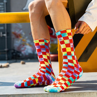 Chaussettes de Skateboard pour hommes, lot de coussins colorés, teinture, Cool, Sport, personnalisées, en Stock