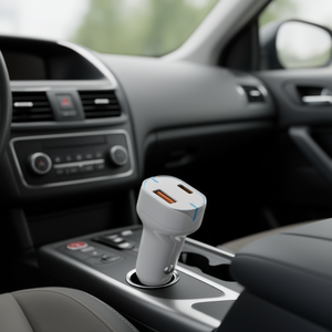 Cargador de Coche C25 PD38W con Puertos USB C y USB A, Carga Rápida Universal para Teléfonos Móviles y Dispositivos, Entrada de 12V 24V - Product Image 2