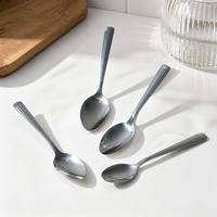 Cuillère de service en acier inoxydable 18/0, cuillère à dessert réutilisable, vaisselle pour buffet, restauration, hôtel, commande OEM