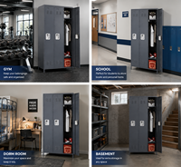 Casier en acier à 3 portes, casier de rangement en métal pour salle de sport, école, employés, avec ventilation, verrouillable, fabrication OEM