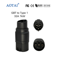 Nouvel adaptateur de charge pour véhicule électrique AOTAI GBT vers Type 1 J1772 avec protection IP54 32A 7kW 110-250V