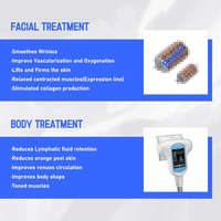 Nouveau Rouleau Vibrant Vertical 360 avec 2 Poignées et Billes Internes pour Drainage Lymphatique, Remodelage Corporel, Contouring et Amincissement Anti-Cellulite