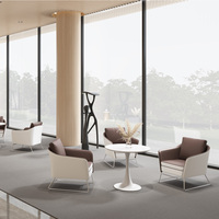 Canapé de bureau modulaire en cuir simple, éco-responsable, avec structure en bois massif, éponge haute densité, design moderne pour la maison, le bureau et le salon