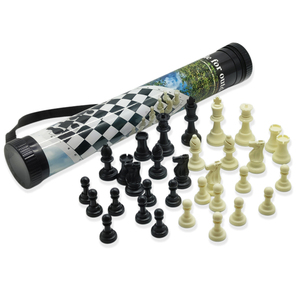 Juego de Ajedrez Profesional de 17 Pulgadas para Torneos, Tapete Enrollable de PVC, Estuche de Transporte Portátil, Altura del Rey de 7.5 cm, Juego Mediano de Plástico, CE - Product Image 6