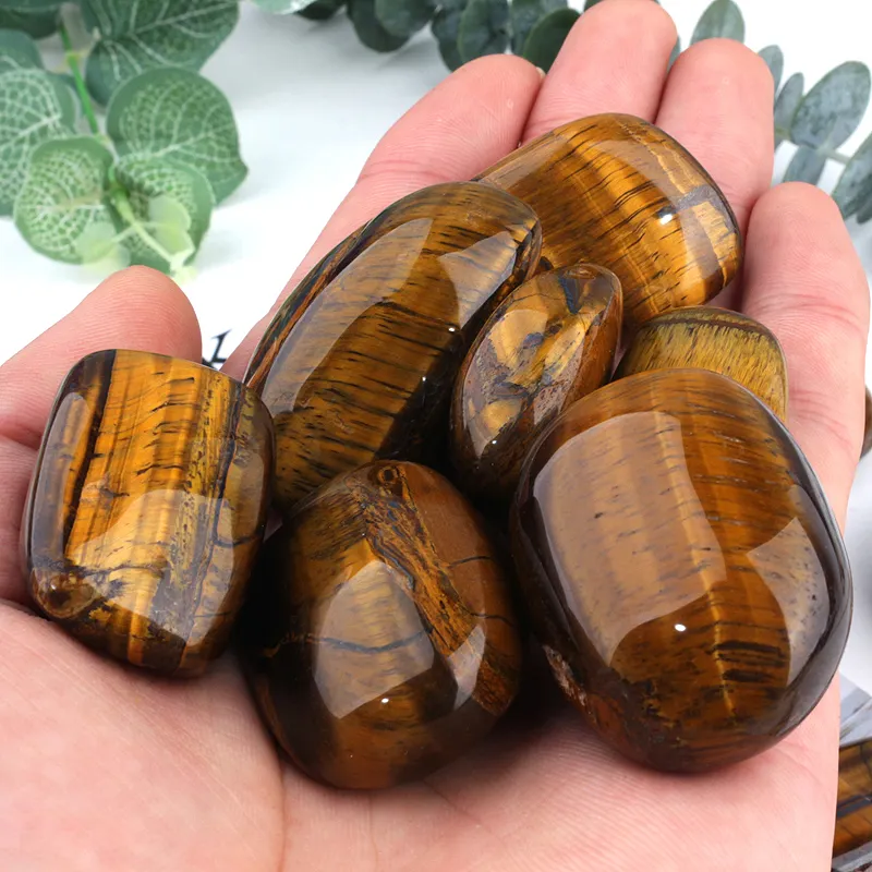 Nhà Máy Bán Buôn Tự Nhiên Tiger Eye Tumbled Stones Pha Lê Tumble Stones