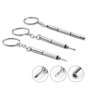 Destornillador de bolsillo multifuncional de 10,5 cm con punta plana, herramienta tipo llavero con diseño antideslizante y tapa protectora - Product Image 3