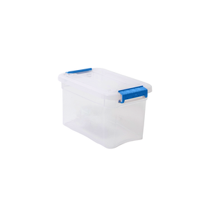 <b>Storage</b> <b>Box</b> Solid Plus 6-10L Plastic Injection Molded Design with <b>Blue</b> Latch Stacking Feature for Home Organization - Product Image 1