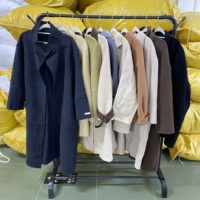Manteaux en laine double face d'occasion pour femmes adultes, vêtements d'hiver de haute qualité, vente en gros