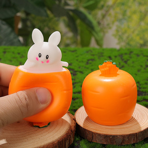 Juguetes Blandos de Conejo y Zanahoria de Dibujos Animados JINCAN al por Mayor, Juguetes Sensoriales Antiestrés para Niños de 5 a 7 Años - Product Image 4