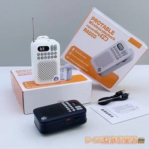 D-22 Nhỏ Gọn Cho Người Cao Tuổi/Trẻ Em Phát Lại Kép Thông Qua Loa Tai Nghe Màu Xanh Răng Bt/TF/FM/USB Đầu Đọc Thẻ Đài Phát Thanh Bỏ Túi Kỹ Thuật Số LCD - Product Image 4