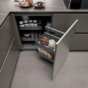 Free <b>Kitchen</b> Cabinet Design Modern-style Matte Black Solid Rosewood <b>Kitchen</b> <b>Units</b> Quartz Countertops Custom-made <b>Sink</b> - Product Image 5