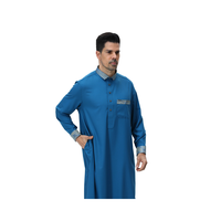 Robe Qatari en velours lavé pour homme, style Thobe, Abaya musulmane modeste, similaire à la Burqa de Dubaï, style arabe, vente en gros