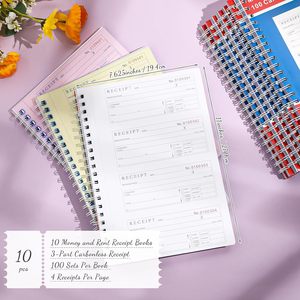 Lot <span class=keywords><strong>de</strong></span> 10 carnets autocopiants en <span class=keywords><strong>3</strong></span> feuillets pour reçus <span class=keywords><strong>de</strong></span> paiement et <span class=keywords><strong>de</strong></span> locaison, avec copies autocopiantes, 100 jeux par carnet, 4 reçus par page - Product Image 3