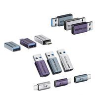 Bloqueador de Datos USB, Adaptador de Carga USB-A/USB-C, Protección Anti-Jacking DC para IP, Android, Laptop, Cámara, Aleación de Aluminio