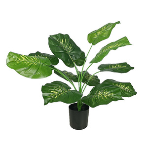 ต้นมอนสเตอร่าปลอมในกระถาง ขนาด 30-100 ซม. ทำจากพลาสติก สำหรับตกแต่งภายในบ้าน ห้องนั่งเล่น โต๊ะกลาง - Product Image 5