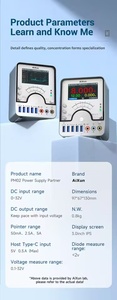 Alimentation Aixun PM02, multifonctionnelle, mesure de diode et de courant continu pour la <span class=keywords><strong>réparation</strong></span> de téléphones avec fonction de mise à niveau OTA - Product Image 5