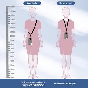Paquete de 2 Correas Universales Ajustables para Teléfono Celular con Parches, Compatibles con <span class=keywords><strong>iPhone</strong></span> y Teléfonos Inteligentes Android, Negro y Gris - Product Image 6