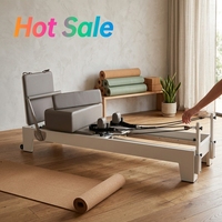 Máquina de Pilates Reformer Profesional de Grado Estudio, Cama de Madera de Roble Macizo con Acabado de Pintura Horneada, Premium para Fitness y Yoga en Casa y Estudio