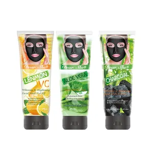 Özel 2022 yeni moda toptan sevgili o cilt bakımı limon VC kömür Aloe Vear beyazlatma parlatıcı soyulabilir yüz maskesi