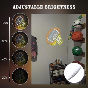 Rugby Football Letreros Neon LED dimmable USB powered ambient <b>light</b> store <b>window</b> decoration <b>light</b> street indicator <b>light</b> 5v - Product Image 2