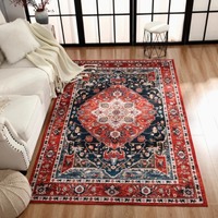 American Retro Style Rugs for Bedroom Large Area Living Room Decoration Anti-slip Carpet Washable Lounge Floor Mat Home Soft Rug