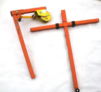 Outils de démontage pour unité de climatisation, support de levage portable, petite grue à manivelle (treuil 5 CV 10 m avec élingue en câble métallique)