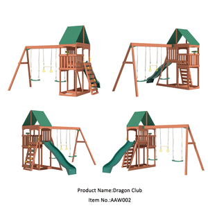 Ngoài trời lớn trẻ em sáng tạo chơi bằng gỗ <span class=keywords><strong>Set</strong></span> <span class=keywords><strong>Swing</strong></span> <span class=keywords><strong>Set</strong></span> Slide vườn sân sau chơi tháp sân chơi ngoài trời rừng phòng tập thể dục cho trẻ em - Product Image 3