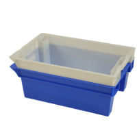 Contenitori in Plastica Impilabili Personalizzati per Alimenti, Scatole per Logistica con Logo Stampato, per Conservazione di Carne e Verdure