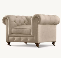 Ensemble de canapés sectionnels Chesterfield modernes avec rembourrage en éponge, tissu durable et écologique, meubles de salon de luxe