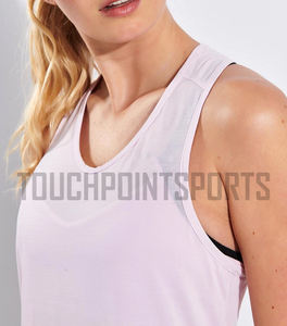 Ladies Sexy Crop Tops White Cotton Yoga Fitness Wear Casual Plain Loose Neck Tank Tops Plus Size Lace for Sports Gym Workout - Product Image 6