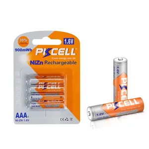 PKCELL Nizn AAA 900mWh nikel çinko Nizn şarj edilebilir pil Nizn pil 1.6Volt AAA boyutu