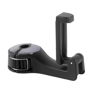 Hot Sale 2-in-1 Rear Car Interior Kit Universal <b>Hook</b> Hanger Phone <b>Clip</b> Back Seat Headrest Cellphone Mount Holder Bags Clothes - Product Image 4