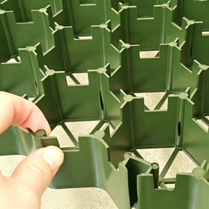 Dalles hexagonales en plastique emboîtables vert-noir, grille alvéolée pour <span class=keywords><strong>allée</strong></span>, aménagement paysager, gazon et drainage - Product Image 2