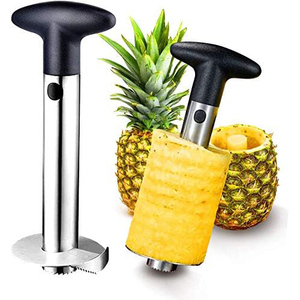 Outil de cuisine manuel en acier inoxydable durable pour éplucher, retirer le cœur et trancher l'ananas en gros - Product Image 1