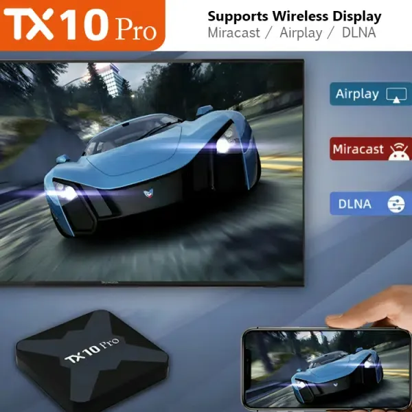 8GB ram 128GB rom Tv box Android 13 Media Player Smart TVBox Quad Core 5G 4K Set-Top Box Tx10 pro tv box android tv certificado