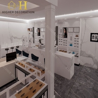 Plateau de présentation de lunettes en marbre blanc de luxe léger pour opticien, vitrine à lunettes, mobilier de magasin d'optique
