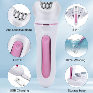 Vente en gros - Rasoir électrique 5 en 1 pour femme - Épilateur - Rasoir électrique pour les jambes et les bras - Rechargeable par USB - Product Image 2