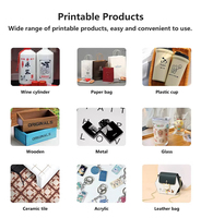 Imprimante UV pour coques de téléphone, bouteilles en verre, stylos, PVC, acrylique, céramique, métal, machine d'impression à effet UV, machine d'impression UV DTF DIY