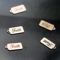 GP US LOVE Faith Rechteckiger Anhänger 14K Goldfilled Ovaler Qualitätsanhänger 24ga Permanent-Schmuckketten Hersteller