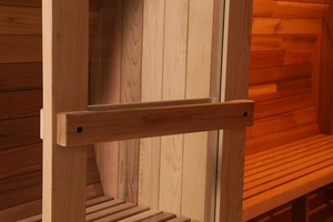 Smartmak xông hơi Ngoài Trời 2 người hơi nước Thùng tắm hơi bằng gỗ tròn tắm hơi Thùng - Product Image 4