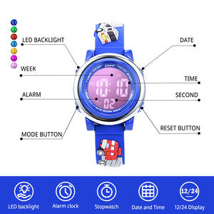 Montre-bracelet pour enfants au design innovant Montre de sport étanche de haute qualité de style dessin animé Alarme d'arrêt Fonction lumineuse pour enfants - Product Image 3