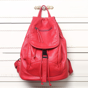 Fashion PU Leather <b>Backpack</b> Casual Large Capacity College Wind Travel <b>Student</b> Bag Handbag - Product Image 1