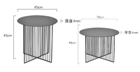 Ensemble décoratif de salon, livraison gratuite depuis la chine, 2 pièces, fil métallique rond, table basse latérale, pour la décoration de la maison