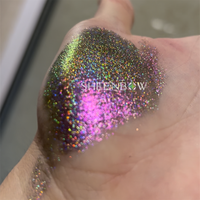 Pigment holographique multi-chrome de qualité cosmétique, poudre d'ombre à paupières à paillettes arc-en-ciel, pigment lâche