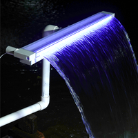Cascade de piscine de jardin, lame d'eau murale, déversoir, cascade en acrylique LED pour piscine