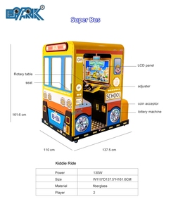 Le parc à thème d'autobus scolaire superbe d'enfants monte <span class=keywords><strong>des</strong></span> <span class=keywords><strong>jeux</strong></span> d'arcade de machine de jeu à pièces - Product Image 3